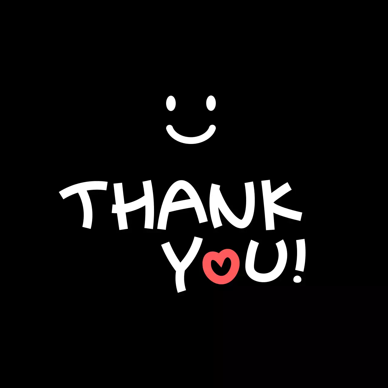 검정 심플 감사 인사