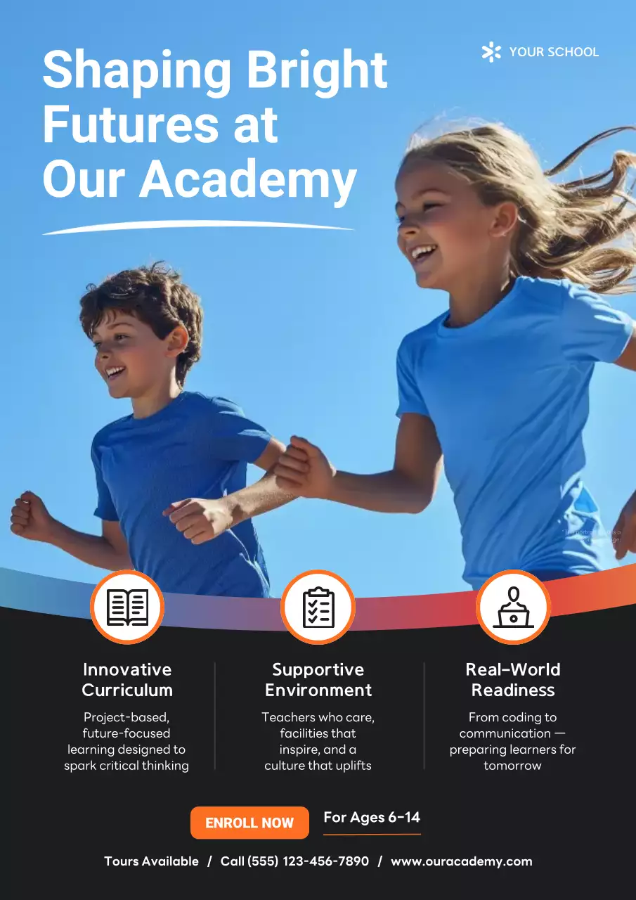 Red Modern Education Advertisement Poster