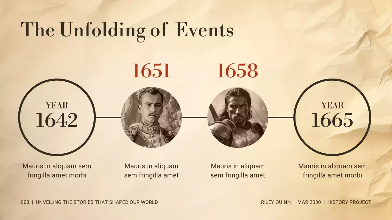 History Project in Classic Vintage Style for Education Presentation