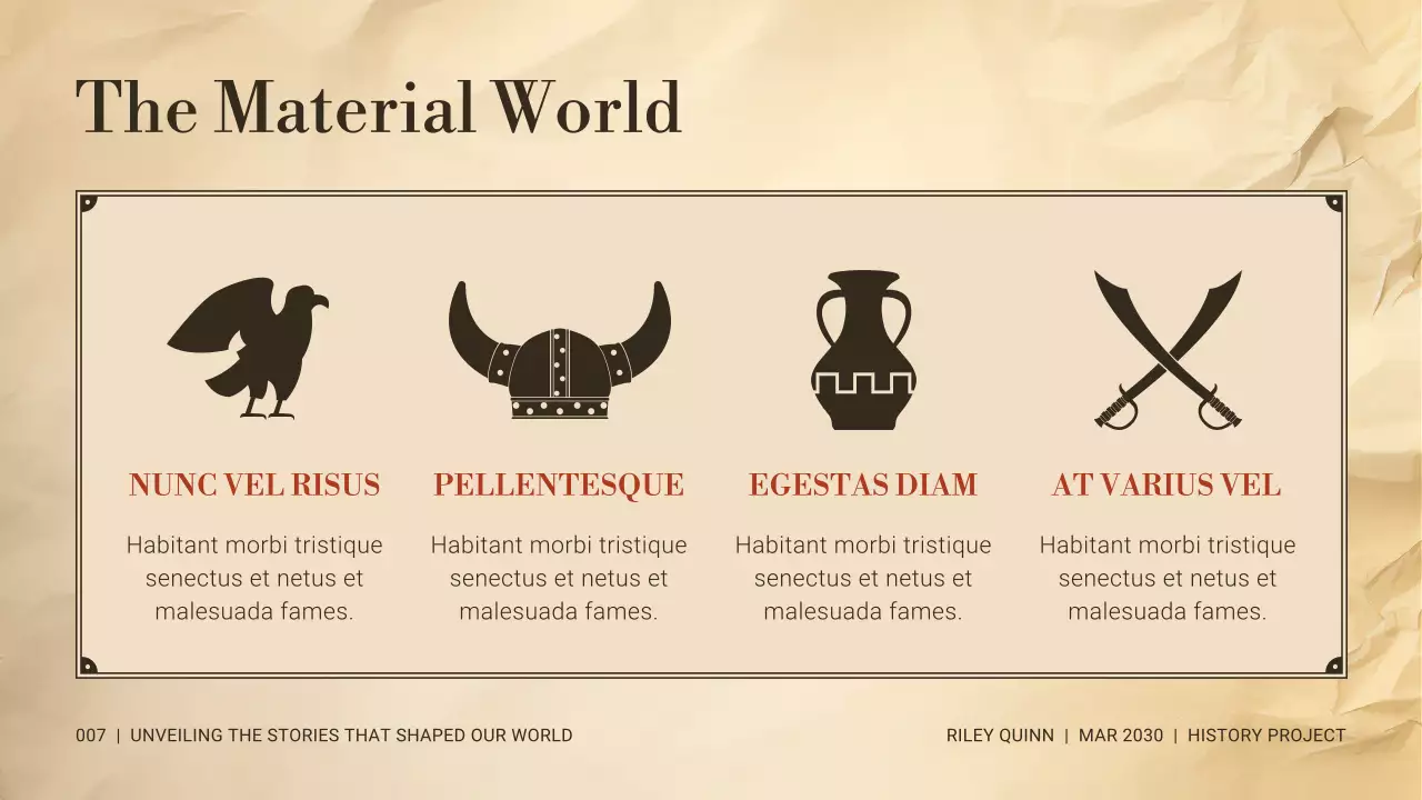 History Project in Classic Vintage Style for Education Presentation