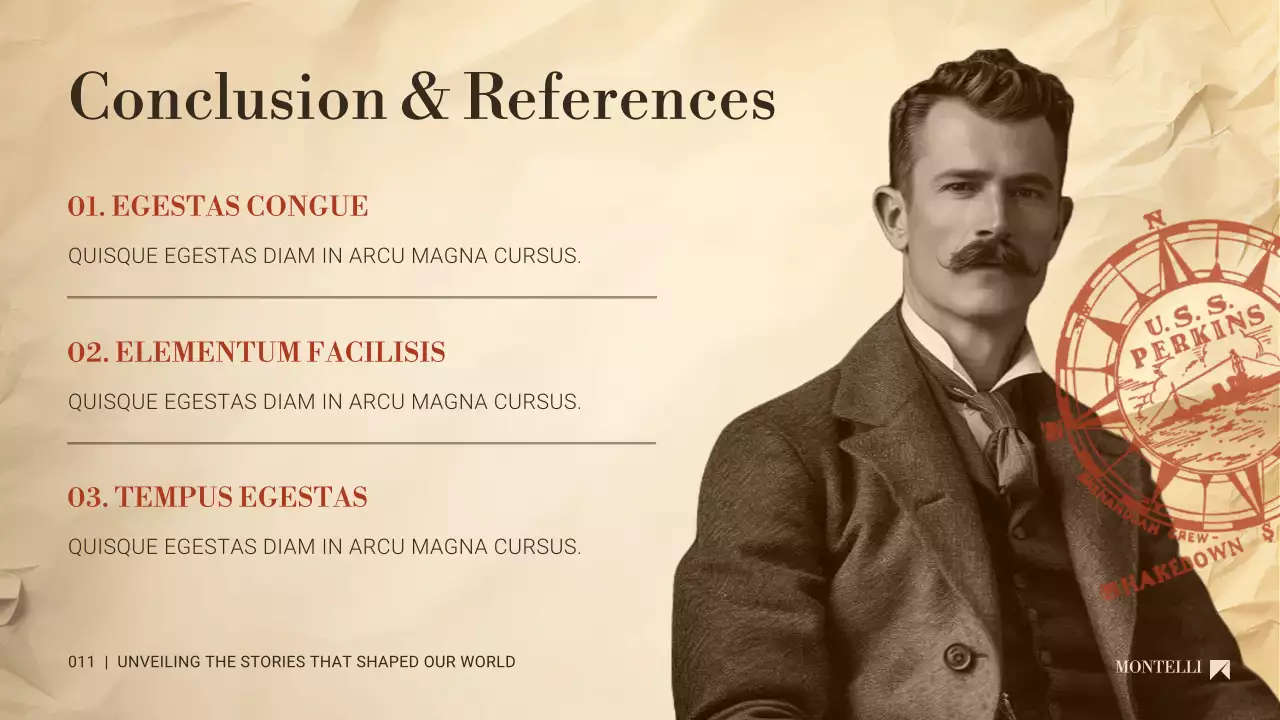 History Project in Classic Vintage Style for Education Presentation