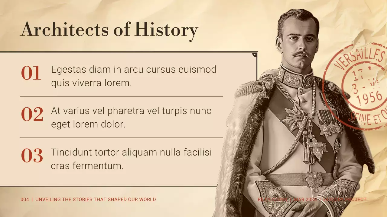 History Project in Classic Vintage Style for Education Presentation