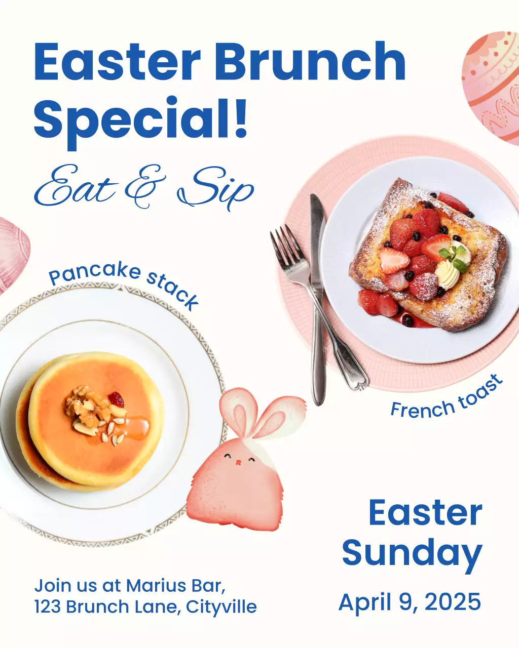 Pink Modern Brunch Promotion Instagram Post