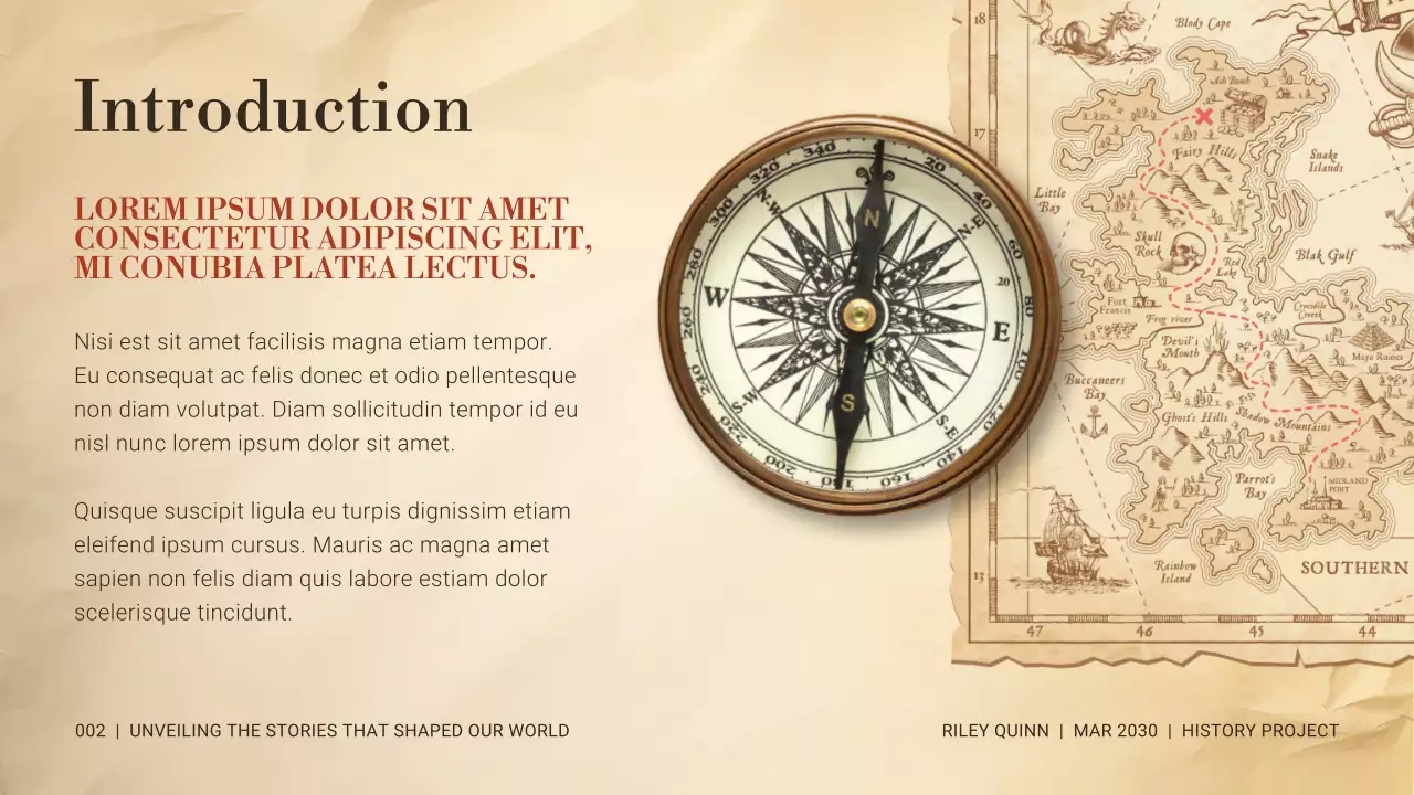 History Project in Classic Vintage Style for Education Presentation