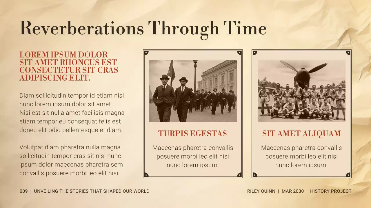 History Project in Classic Vintage Style for Education Presentation