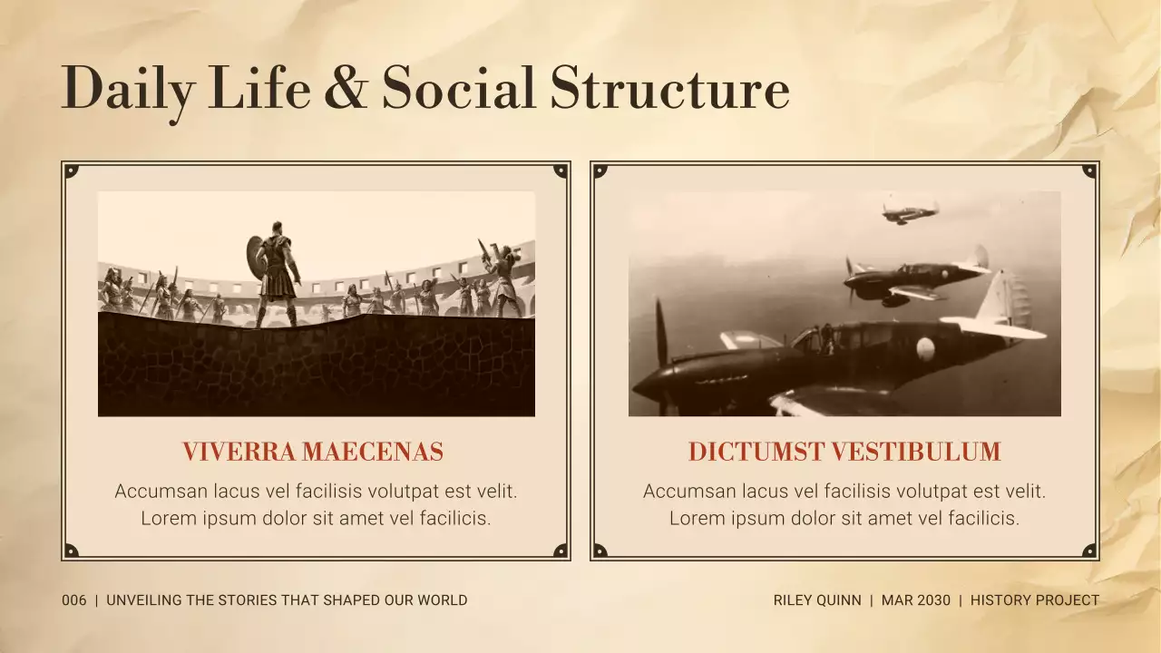 History Project in Classic Vintage Style for Education Presentation