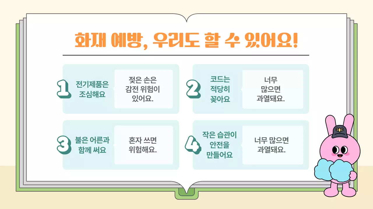 주황 아기자기한 안전 교육