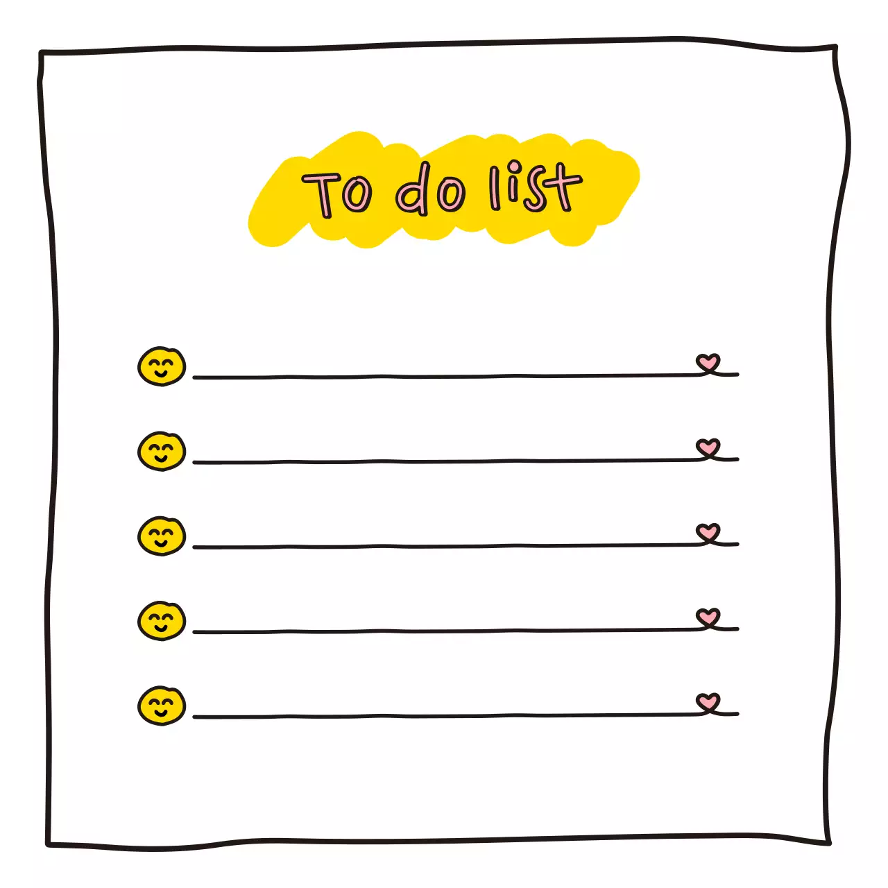 노랑 스마일의 아기자기한 메모지 용품