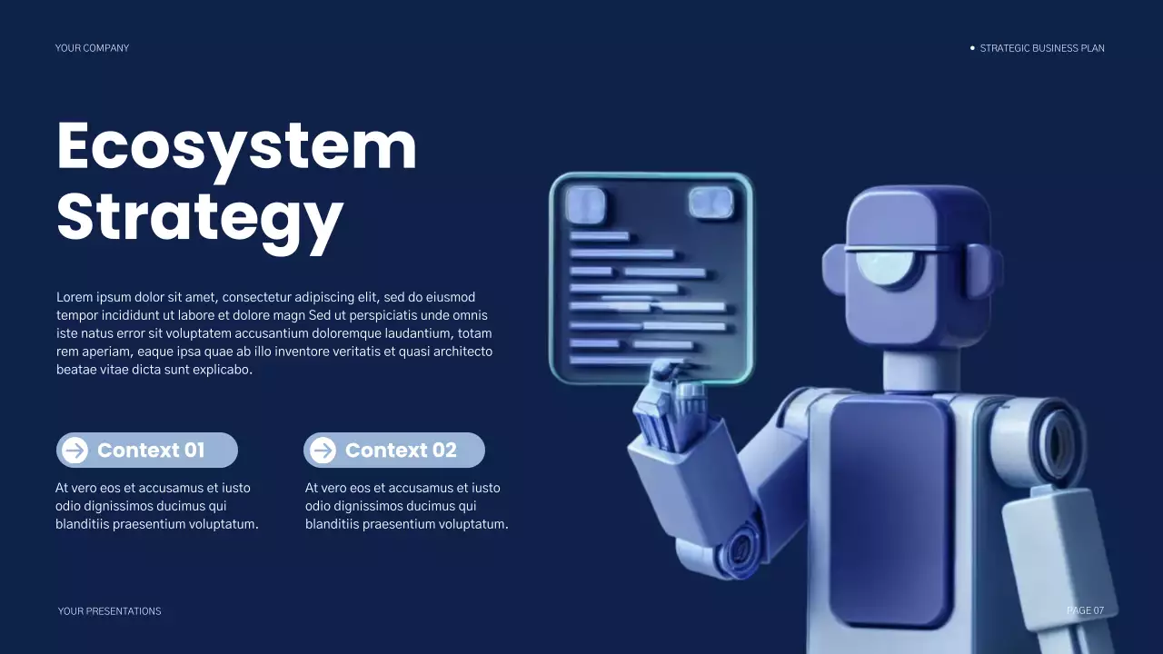 Blue Modern Business Plan Document Presentation