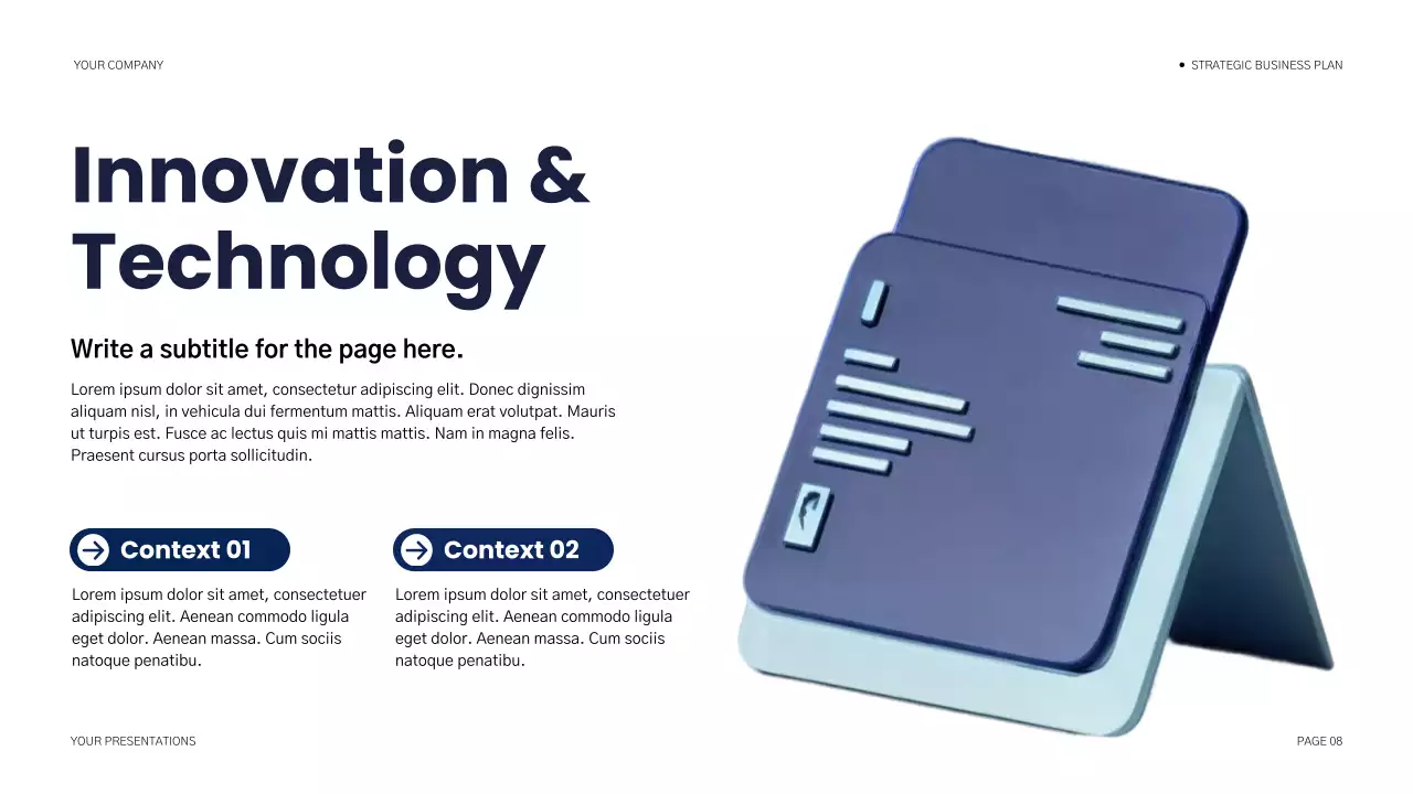 Blue Modern Business Plan Document Presentation