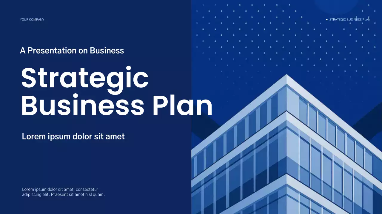 Blue Modern Business Plan Document Presentation