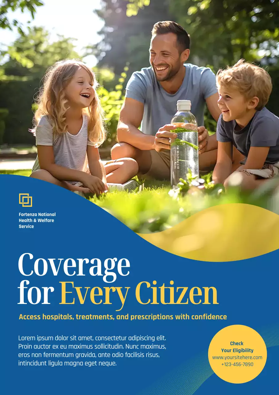 Blue Modern Healthcare Advertisement Poster