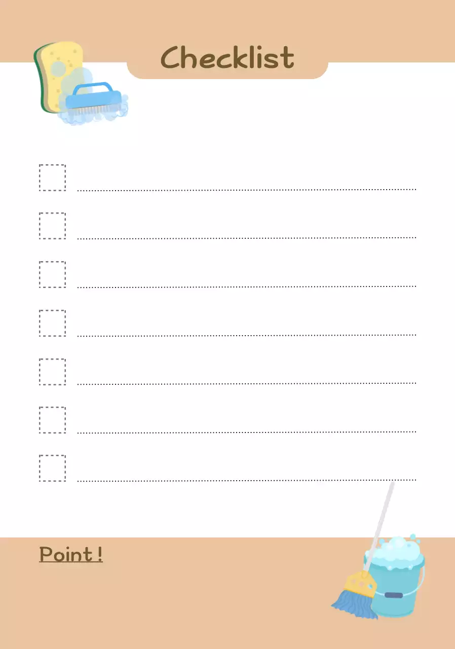 베이지 심플 생활 메모지