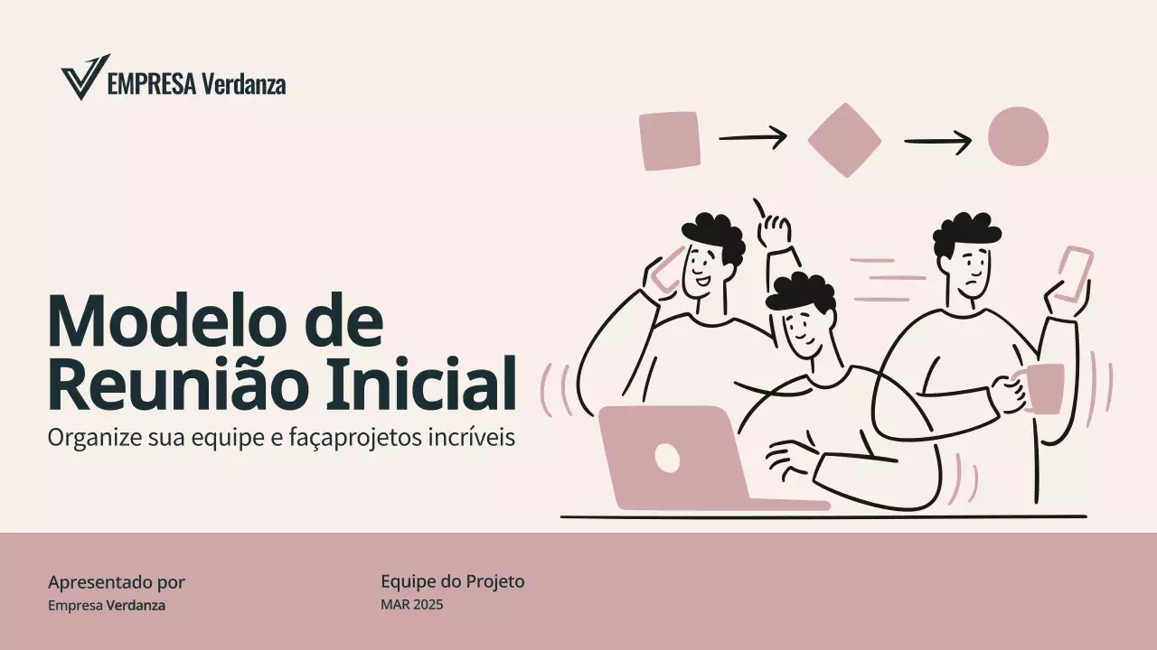 apresentação de reunião moderna bege