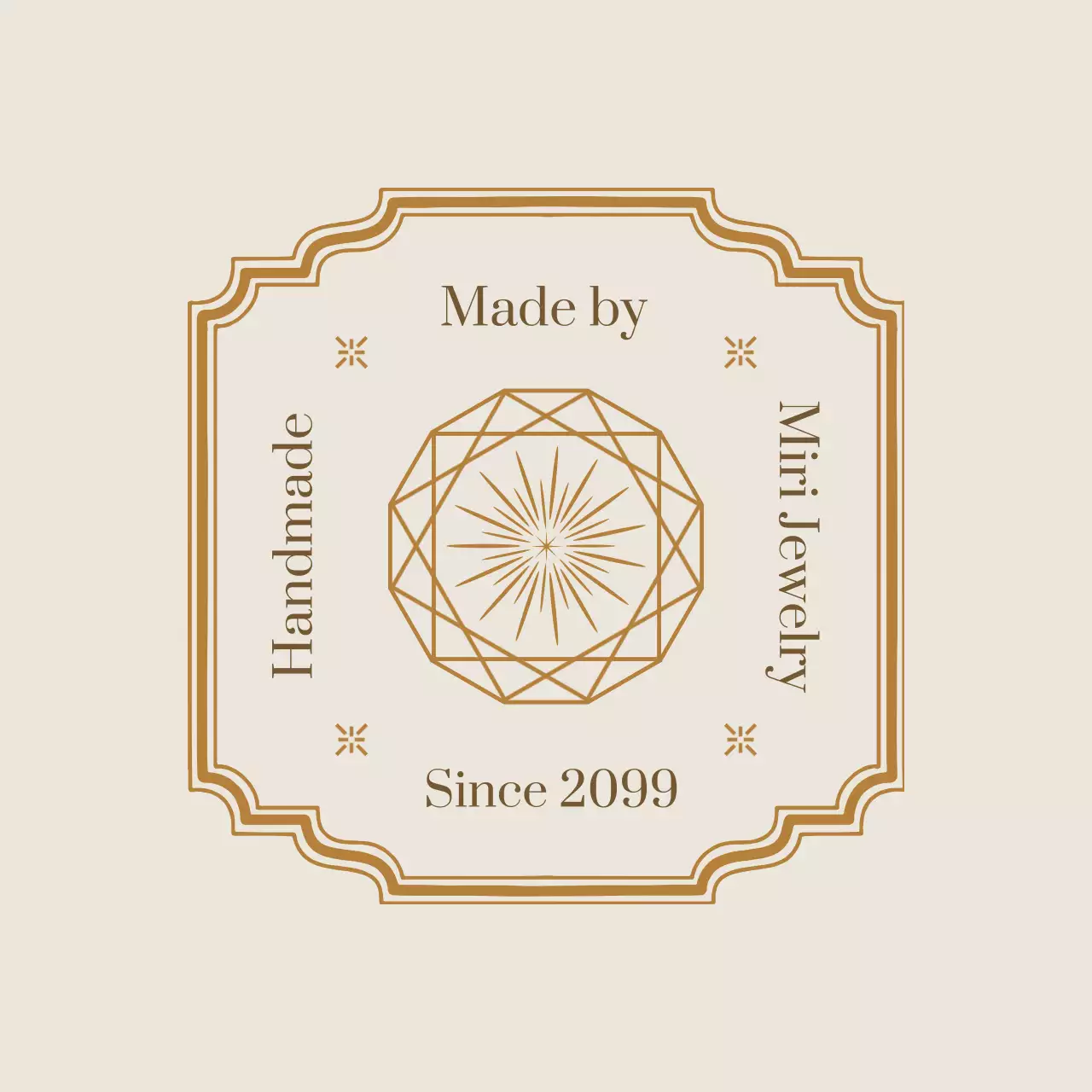 ベージュ 上品 ロゴ