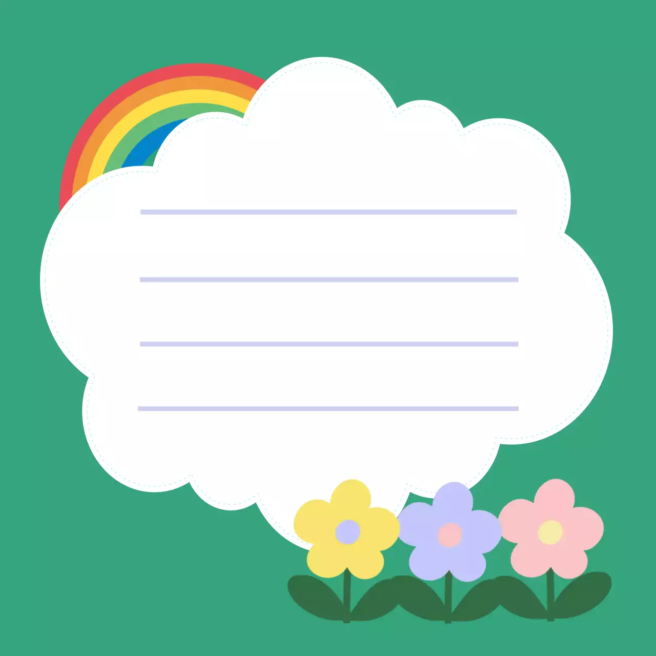 초록 아기자기한 다꾸 메모지