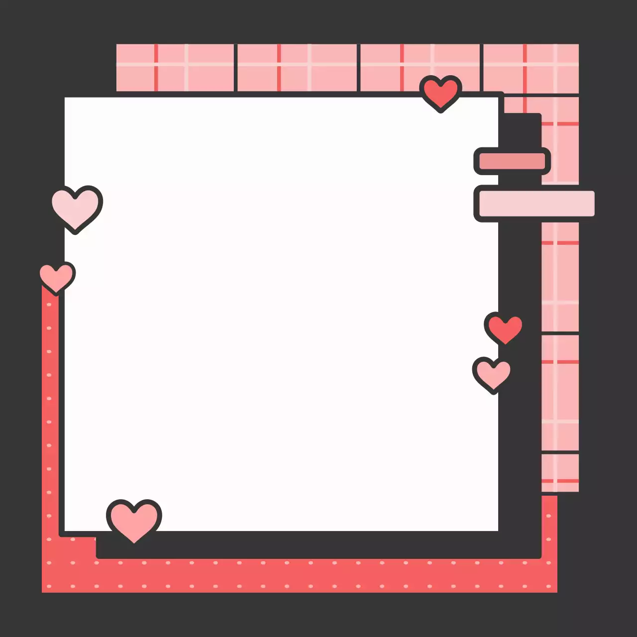 핑크 아기자기한 포토프레임 디자인