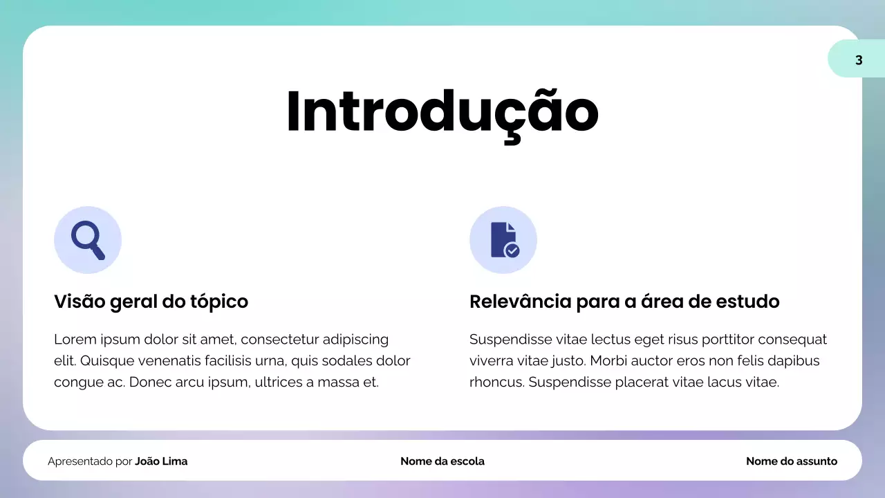 apresentação sobre o ensino moderno da menta