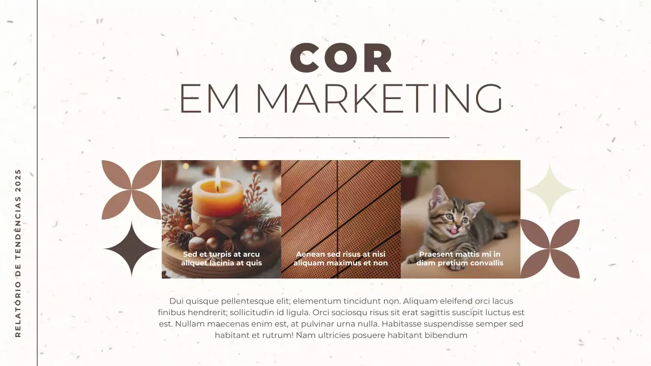 castanho e bege relatório de tendências moderno cor do ano apresentação de documento