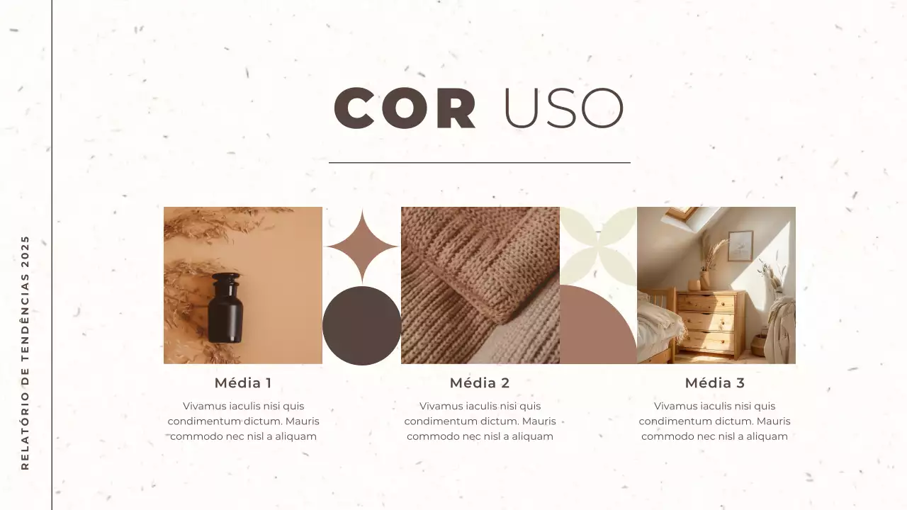 castanho e bege relatório de tendências moderno cor do ano apresentação de documento
