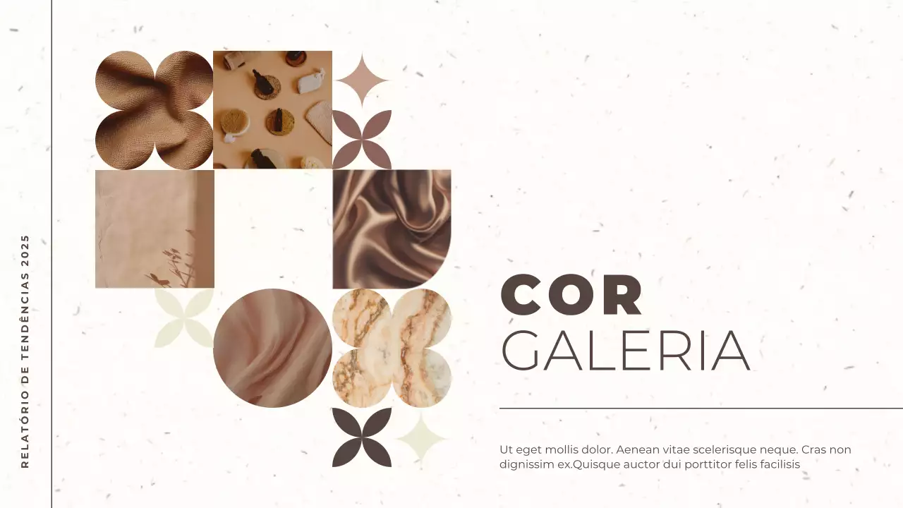 castanho e bege relatório de tendências moderno cor do ano apresentação de documento