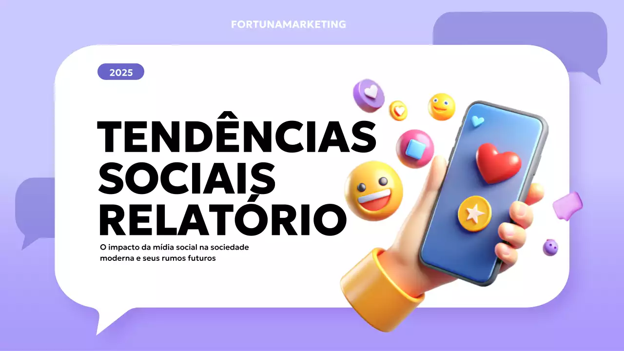 relatório social moderno púrpura