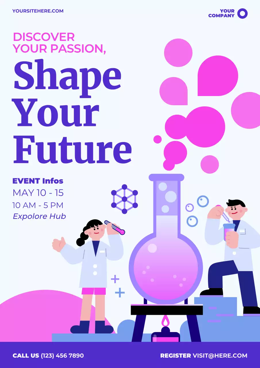 Purple Fun Modern Vibrant Education Bootcamp Promotion Poster