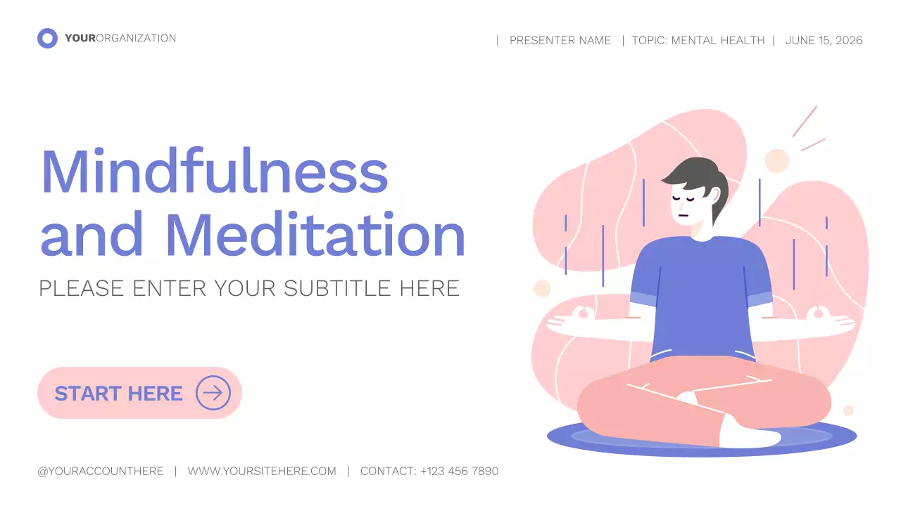 Pastel Mental Health Awareness in Illustrative Style Presentation