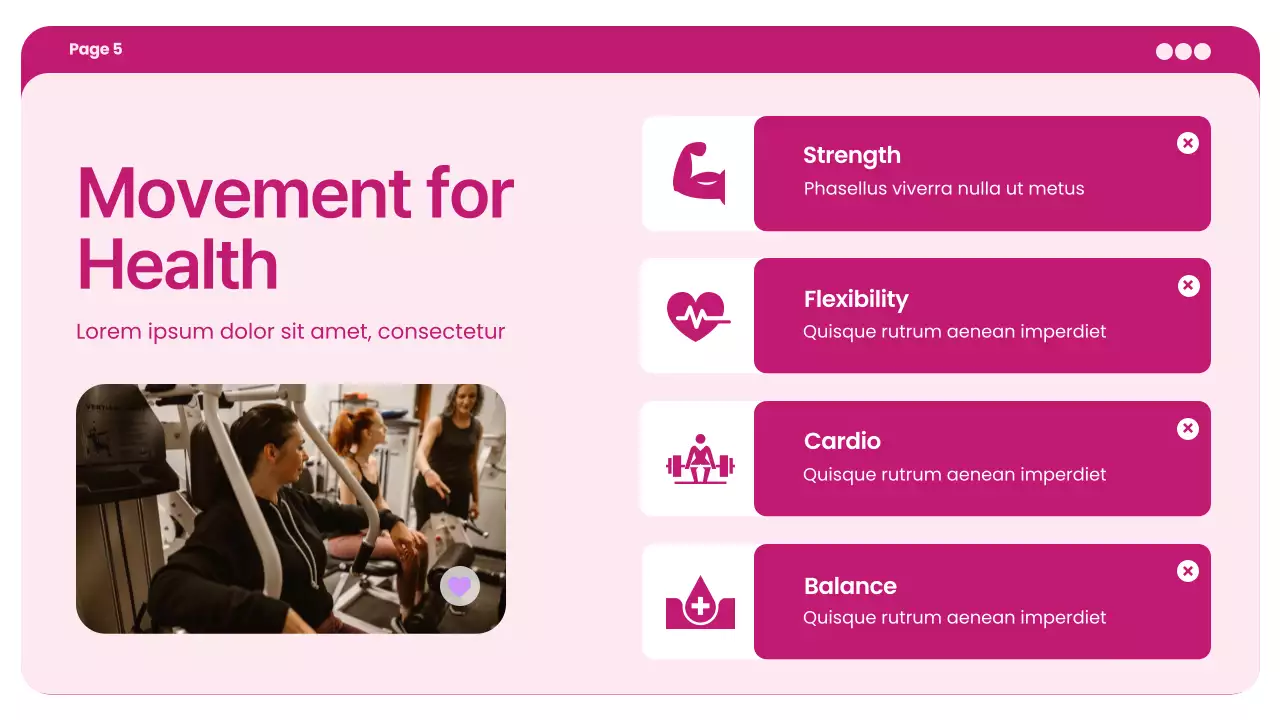 Pink Bold Minimalist Women's Health and Wellness Presentation