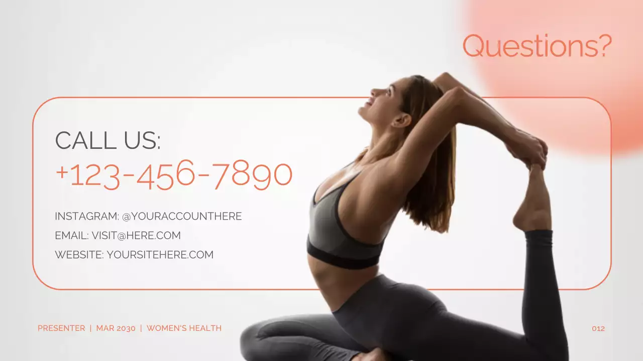 Peach Women's Health and Wellness with Clean Gradient Style Presentation