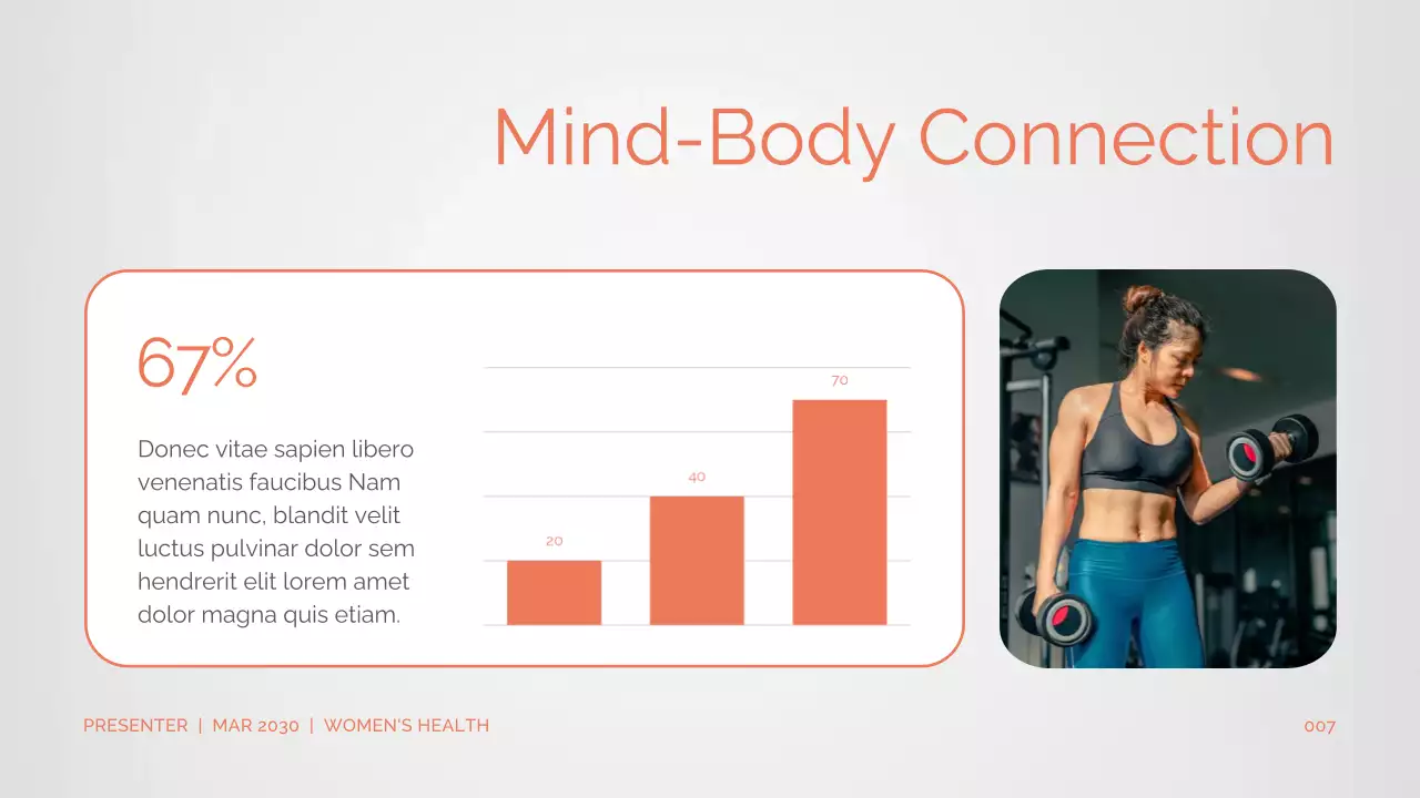 Peach Women's Health and Wellness with Clean Gradient Style Presentation