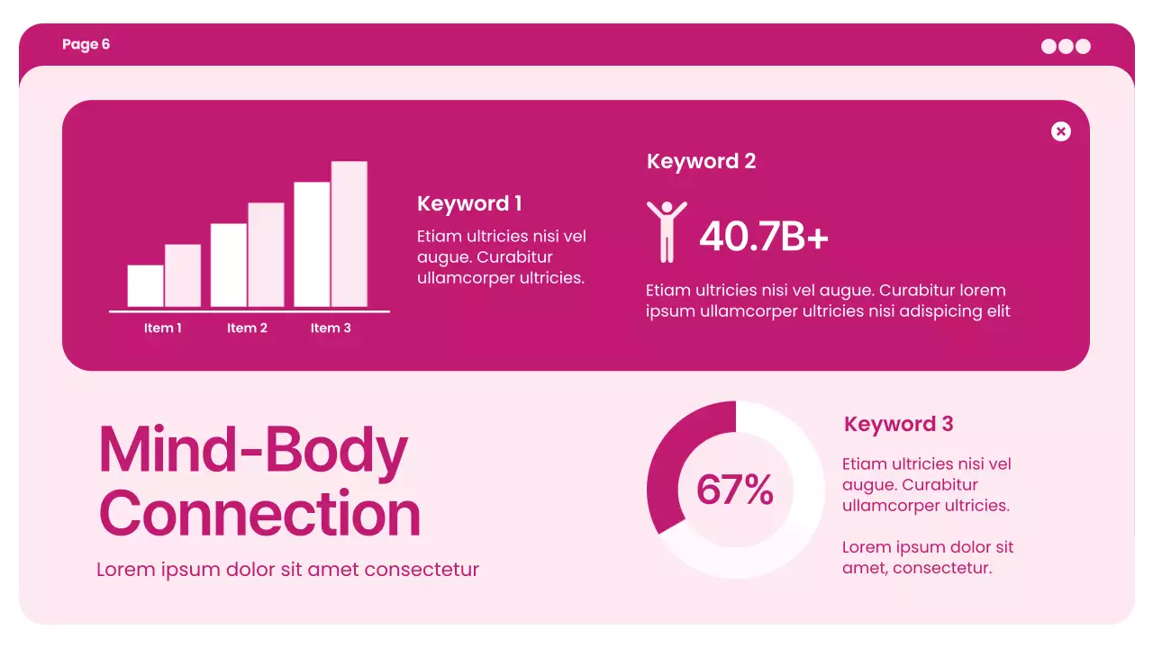 Pink Bold Minimalist Women's Health and Wellness Presentation