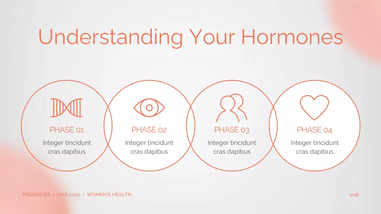 Peach Women's Health and Wellness with Clean Gradient Style Presentation