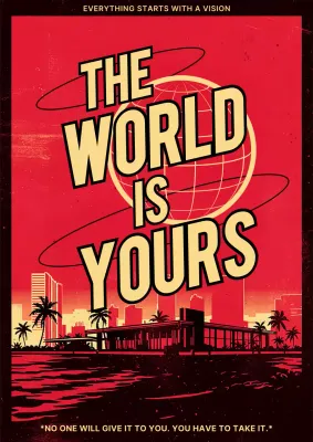 Red Retro motivational Poster Advertisement Poster