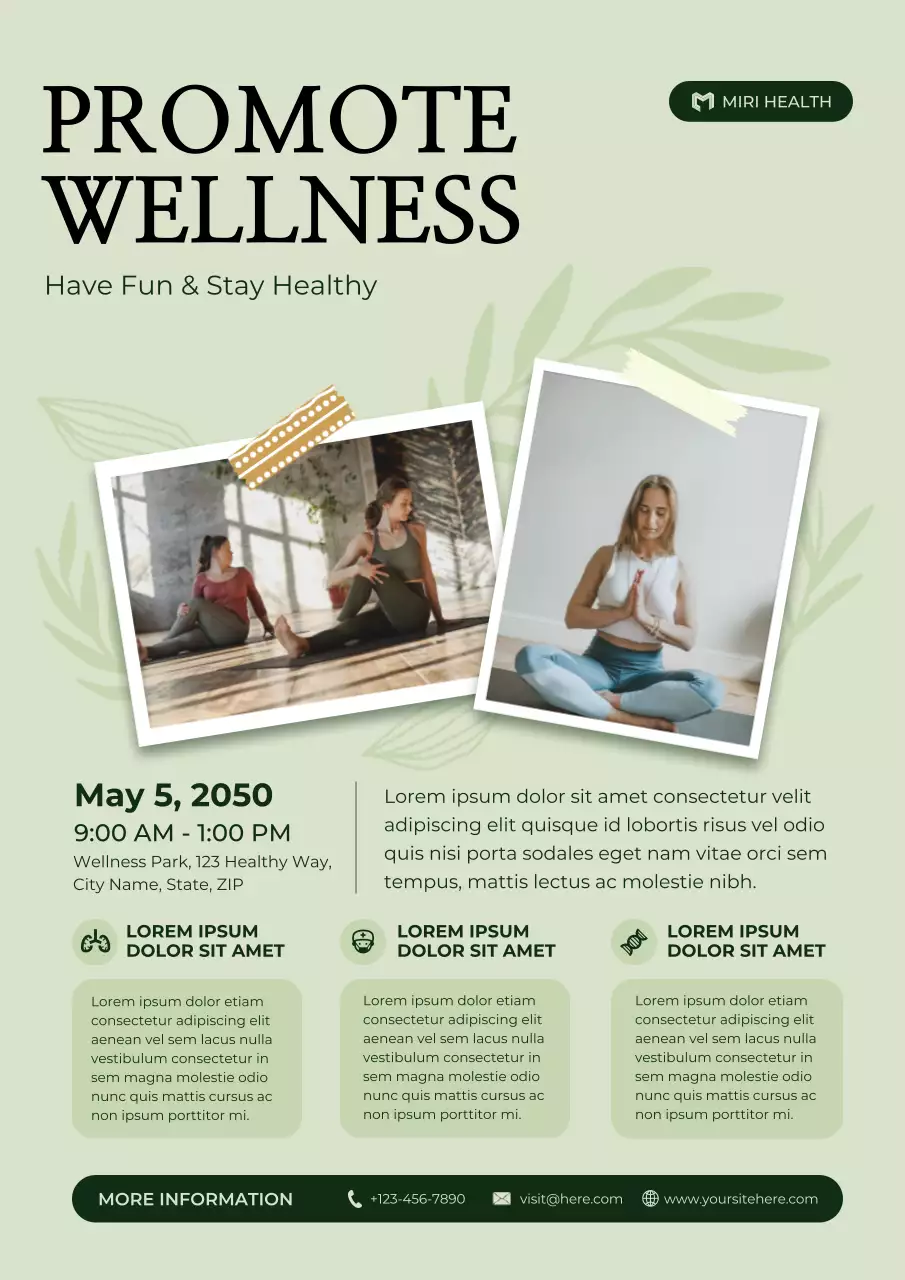 Fresh Green Promote Wellness Poster