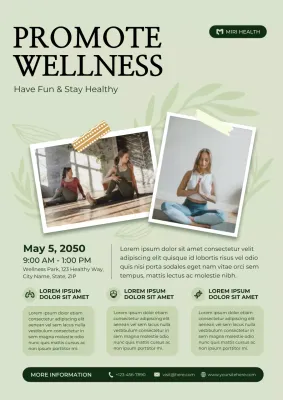 Fresh Green Promote Wellness Poster