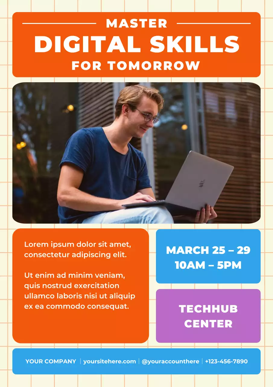 Modern Digital Bootcamp Announcement Poster