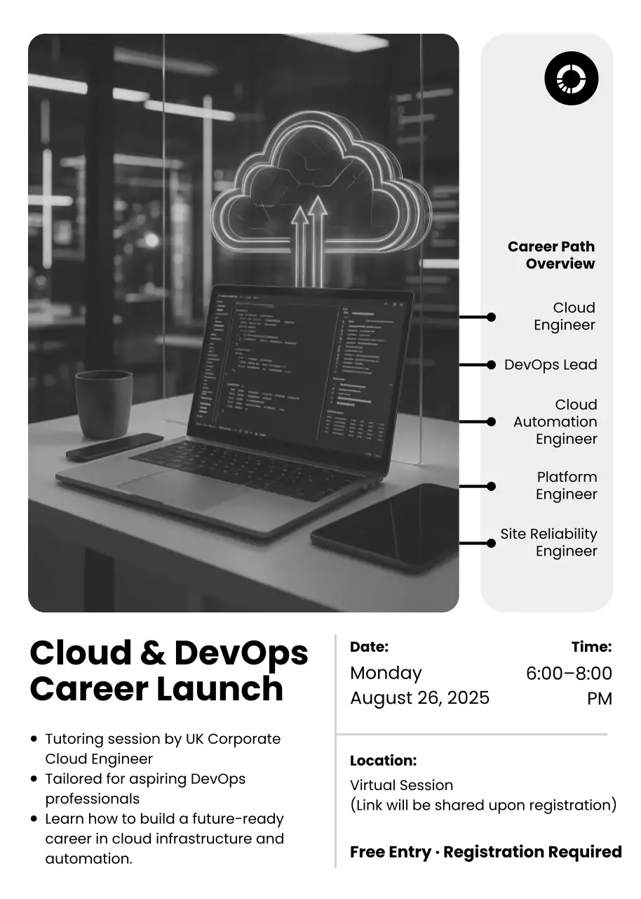 Undangan Acara Teknologi Modern Hitam