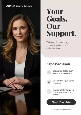 Beige Professional Lending Advertisement Poster
