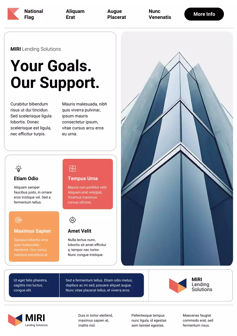 Blue Modern Lending Advertisement Poster