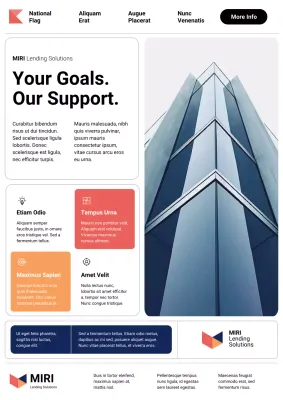 Blue Modern Lending Advertisement Poster