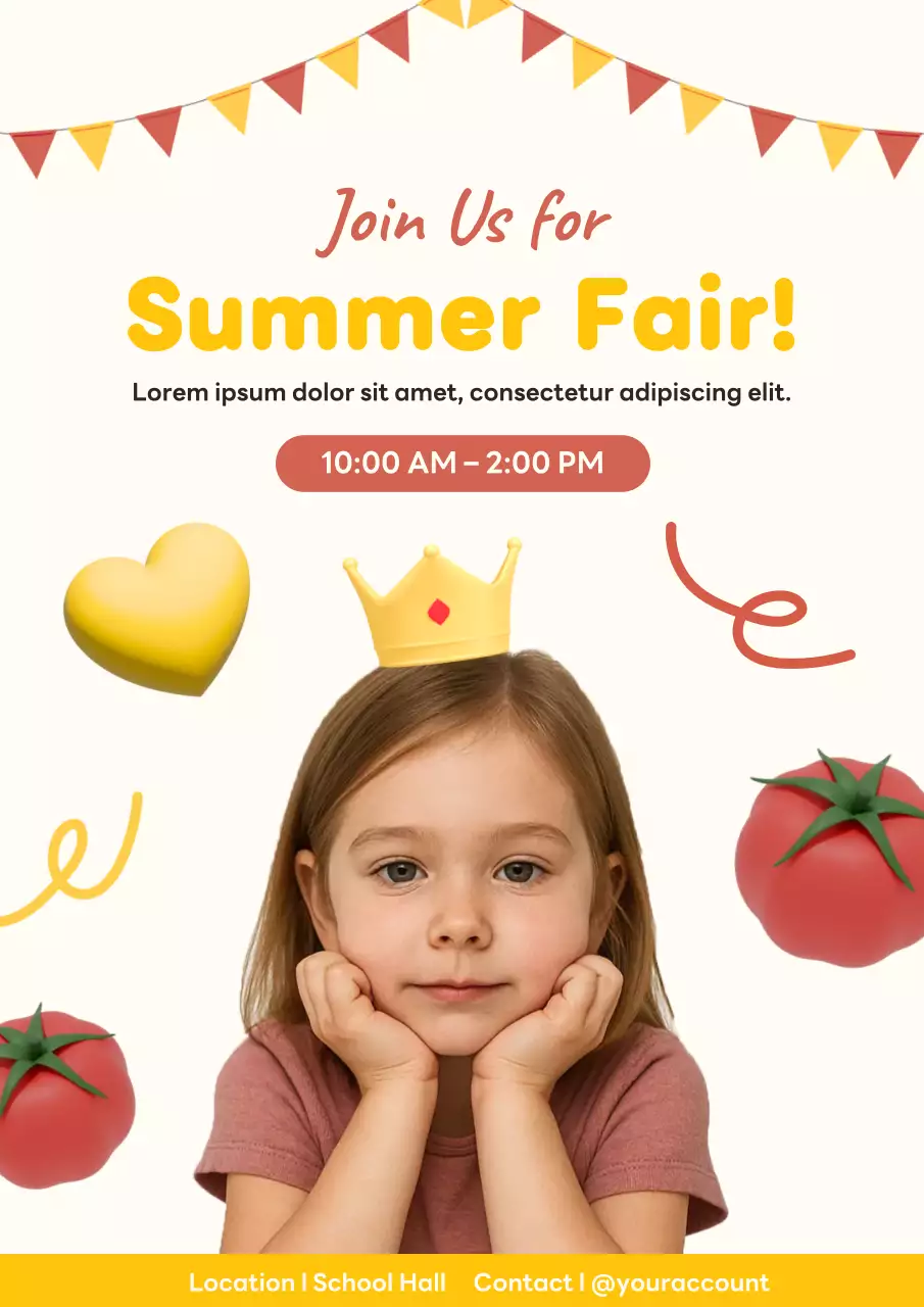 Yellow Playful Fair Event Poster