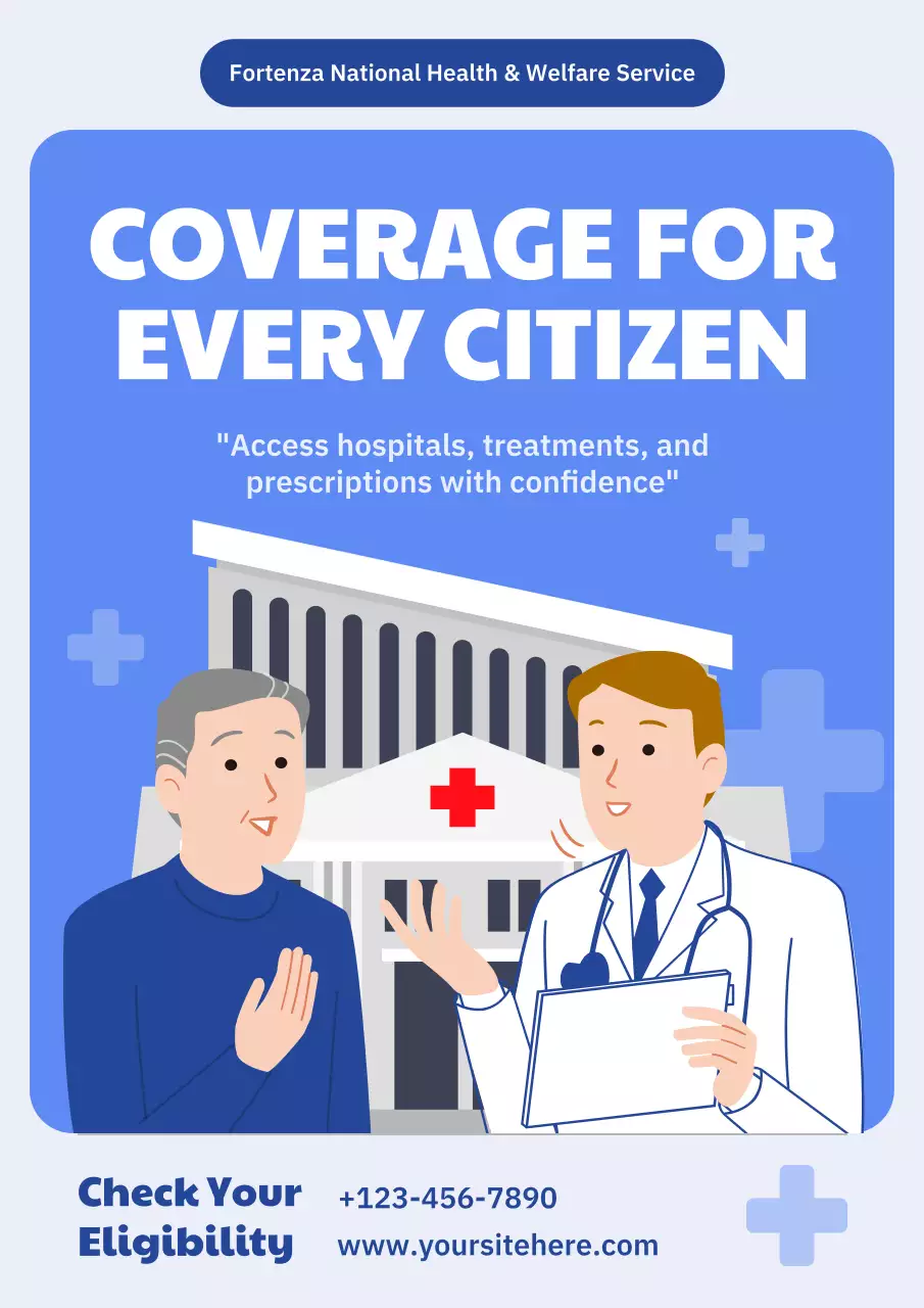 blue modern healthcare promotion Poster
