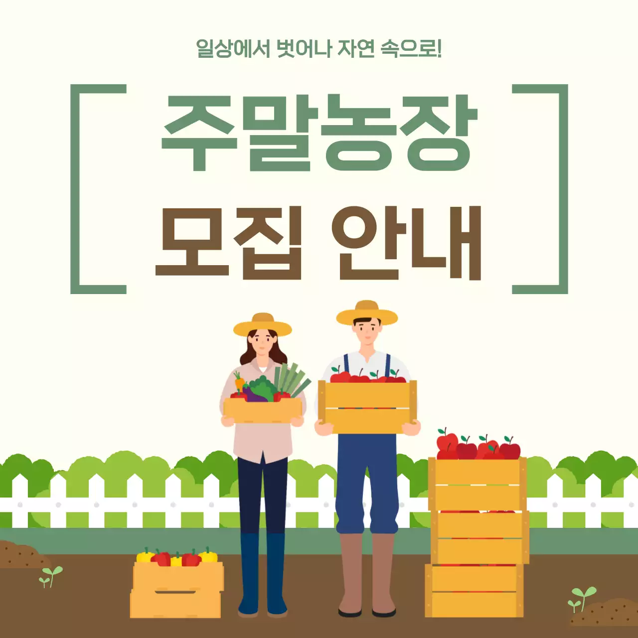 아이보리 심플 농장 모집 안내