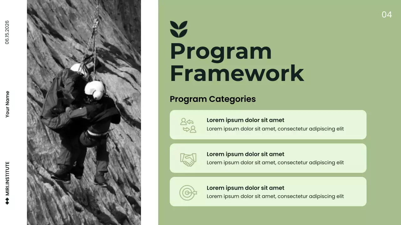 Green Minimalist Impact Report Presentation