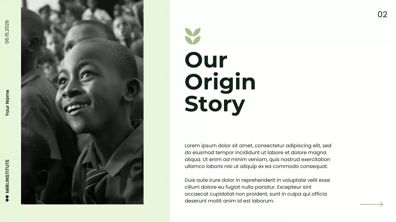 Green Minimalist Impact Report Presentation