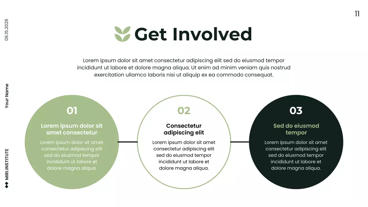 Green Minimalist Impact Report Presentation