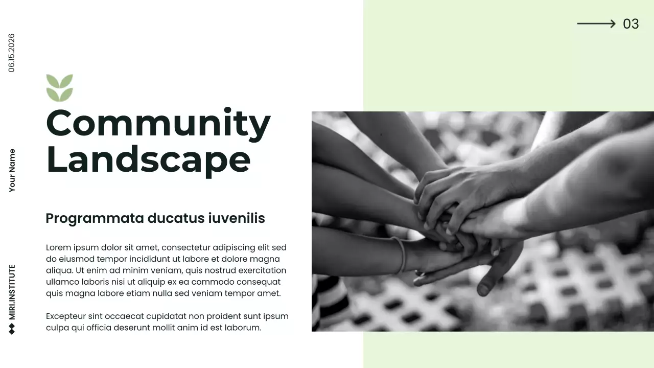 Green Minimalist Impact Report Presentation