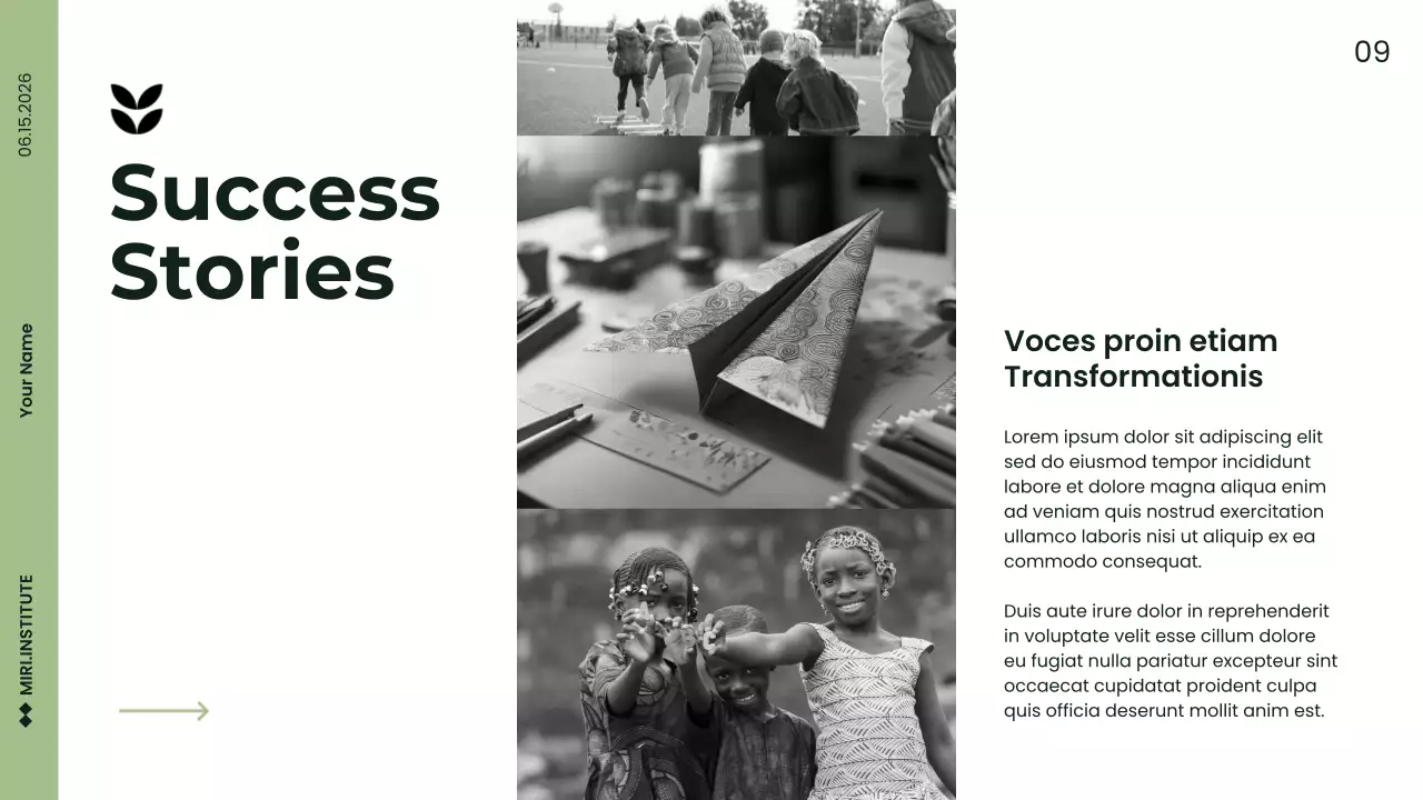 Green Minimalist Impact Report Presentation