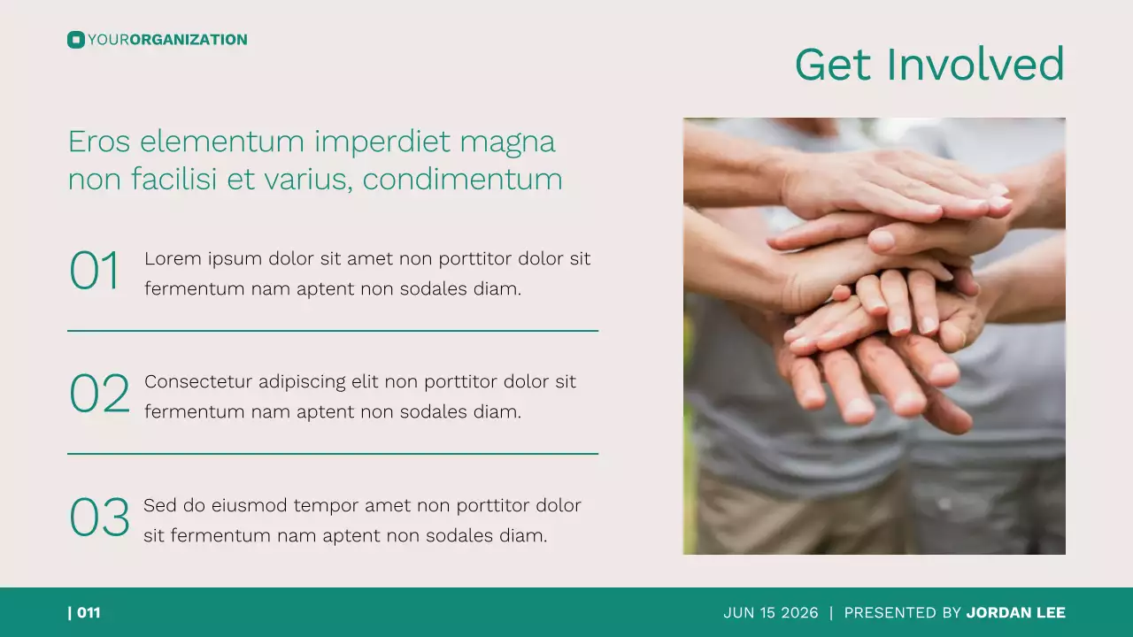 Clean Professional Non-profit Impact Report for Your Project or Organization Presentation